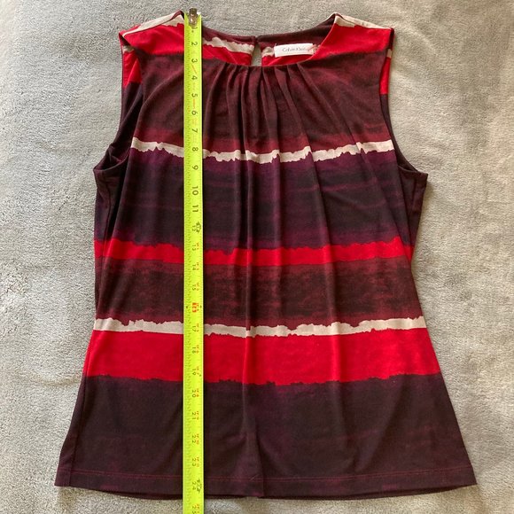 Calvin Klein Women's Sleeveless Shell, Multicolor, Office, Versatile, Fall, sz M - Picture 3 of 6